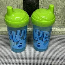 Toddler Sippy Cups for Girls/Boys  2pk HARD SPOUT SIPPER CUPS BLUES CLUES Green