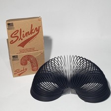 Slinky Collectors Edition Black Metal James Industries USA in Box NOS