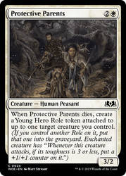 Protective Parents - Wilds of Eldraine WOE #24 Common MTG