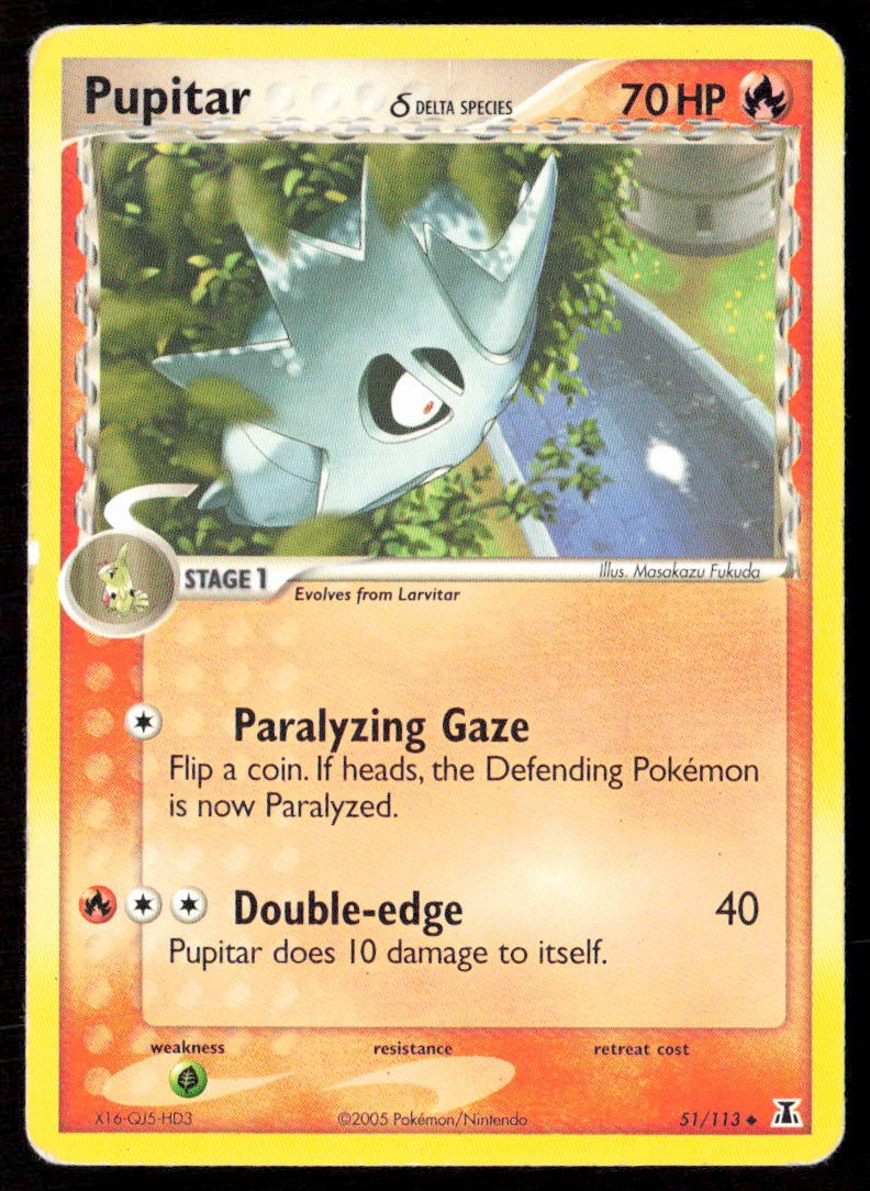 Pupitar 51/113 Delta Species Pokemon HP