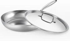 All-Clad D3 3-Ply Stainless Steel Fry Pan with Lid 10 Inch