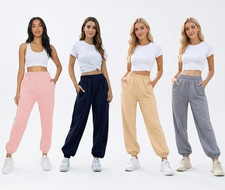 Womens Joggers Tracksuit Bottoms Close Hem Fleece Ladies Trousers Jogging Pants