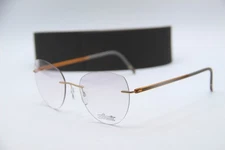 NEW SILHOUETTE 5567 LZ 7535 GOLD GUNMETAL AUTHENTIC FRAMES EYEGLASSES 53-19