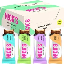 Nicks Protein Wafer Mix 9pc Chocolate Hazelnut Vanilla Orange 30g Protein