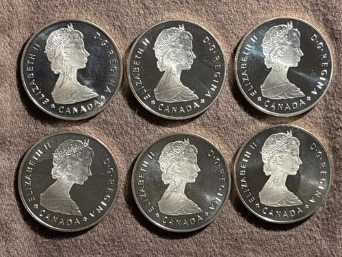 6-1985 National Parks Silver Canadian Dollar Proof 50% Silver Coin LOT
