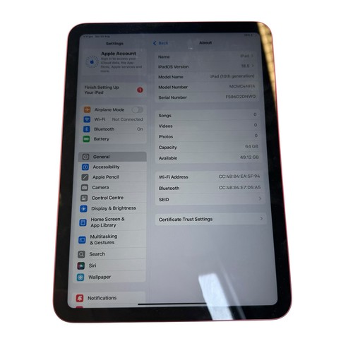 Apple iPad 10. Generation 2022 zu verkaufen, alles funktioniert einwandfrei