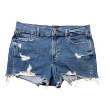 Old Navy Women's Distressed Cut Off Mid-Rise Boyfriend Denim Shorts Size 8
