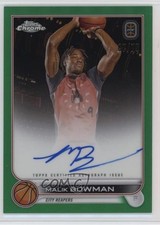 2022 Topps Chrome OTE Overtime Elite Green Refractor /75 Malik Bowman Auto 0co5