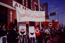 Mar 1976 US Steel Workers Of America Local 2058 Banner California GAF Slide BT-G