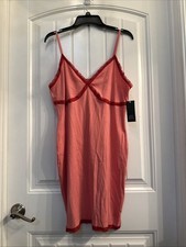 Women's Sleeveless Lace Trim Knit Bodycon Dress - Wild Fable - Pink XXL NWT