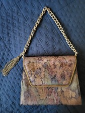 Vintage "Timothy Hitsman"Floral Metallic Tapestry Evening Shoulder Clutch Purse