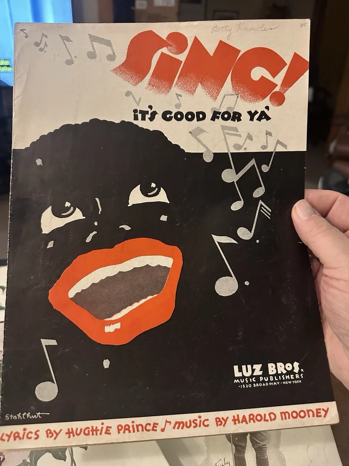 Post-1920 9x12 Black Americana Sheet Music - Image 2 of 4