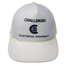 Challenger Electrical Equipment Snapback Rope Trucker Hat White One Size