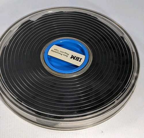 Vintage IBM Data Processing clear acrylic CASE ONLY Magnetic Tape Reel 10.5" - Afbeelding 3 van 9