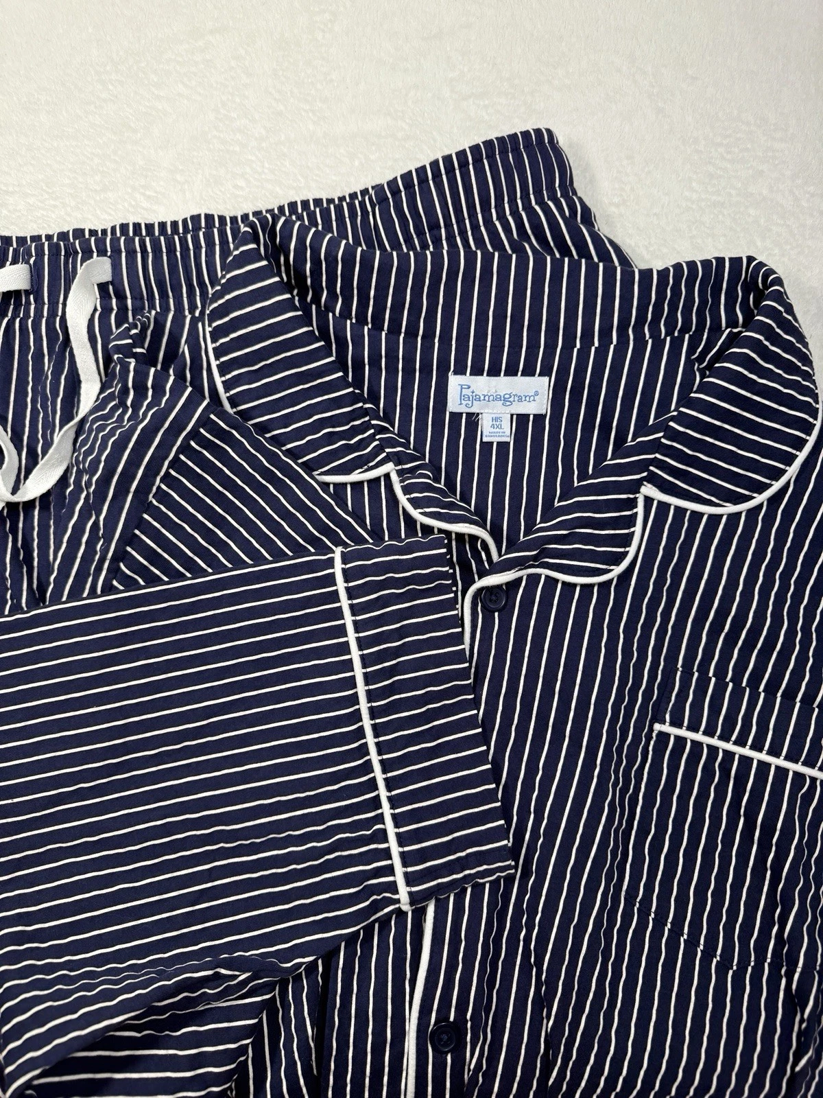 Mens 4X Striped Blue & White Sleep Pajama Set Loungewear Pajamagram Old Money
Opens in a new window 