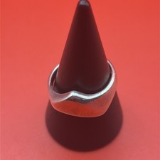Sterling Silver - MARSALA Modern Solid Asymmetrical Ring Size 7 - 2g