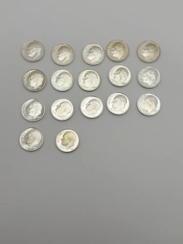17x 1992-2008 S Silver Proof Roosevelt Dimes 90% Silver Lot#905