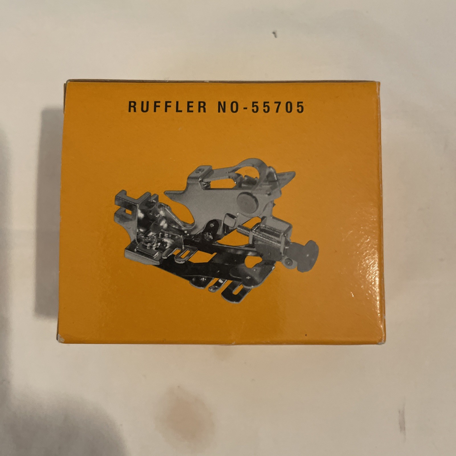 Ruffler for sewing machine presser foot attachment Greist Ruffles #55705 org box