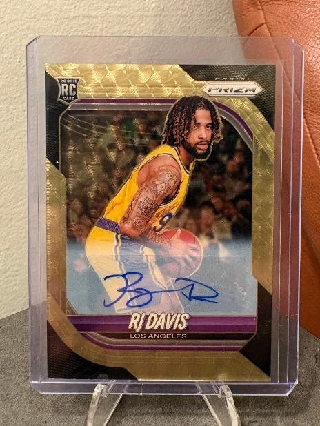 2025-26 Panini Prizm RJ Davis RC Auto Gold #/5 No.52