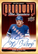 Eddie Olczyk 2025-26 New York Rangers Centennial Broadway Blue Signatures 26/35