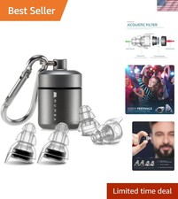 High Fidelity Concert Earplugs, Reusable Musicians Ear Plugs, 24dB Advanced F...