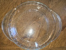 Pyrex pie dish 9.5 inches clear color excellent condition glass cooking baking