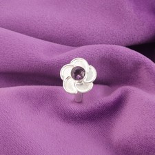 Amethyst Gemstone Bezel Promise Band New Ring Size All Size 925 Sterling Silver