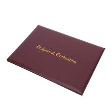Padded Leatherette Diploma Cover Coffee Color Reusable Certificate Holder