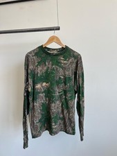 90s Realtree Camo Long Sleeve Cotton Shirt size large made in USA 100% Cotton