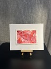 ACEO original painting 2.5 X 3.5 Abstract Mixed Media Signed "Red Abstract #10" — photo 2