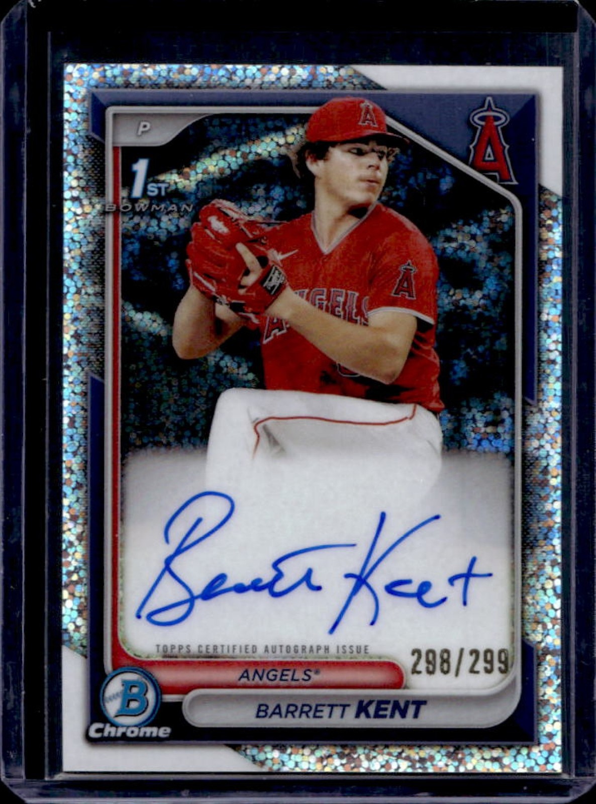 2024 Bowman Barrett Kent Chrome Auto Speckle Refractor 1st #298/299