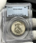 C82. 1953 S FRANKLIN HALF DOLLAR 50C PCGS CERTIFIED MS 65 MINT STATE
