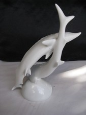 Couple d'esturgeons en céramique hongroise