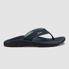 Olukai Ohana Mens Beach Sandals Trench Blue Water Resistant Flip Flops NEW 100 
