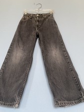 Levi's Loose Fit Black Denim Jeans kids Medium Wash Straight 5-Pocket Design