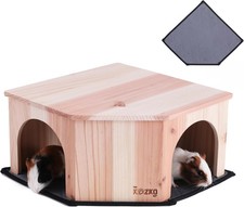 Guinea Pig Corner Hideout - Chinchilla, Rat, Hedgehog Hidey w/Pee Pad