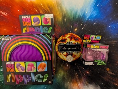 Purple Super NeeDoh Ripples XL Textured Giant Squishy Toy + Nice Cube lot!! HOT