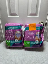 2x Assurance Womens Incontinence Underwear Maximum Absorbency Pants S/M 19ct (D