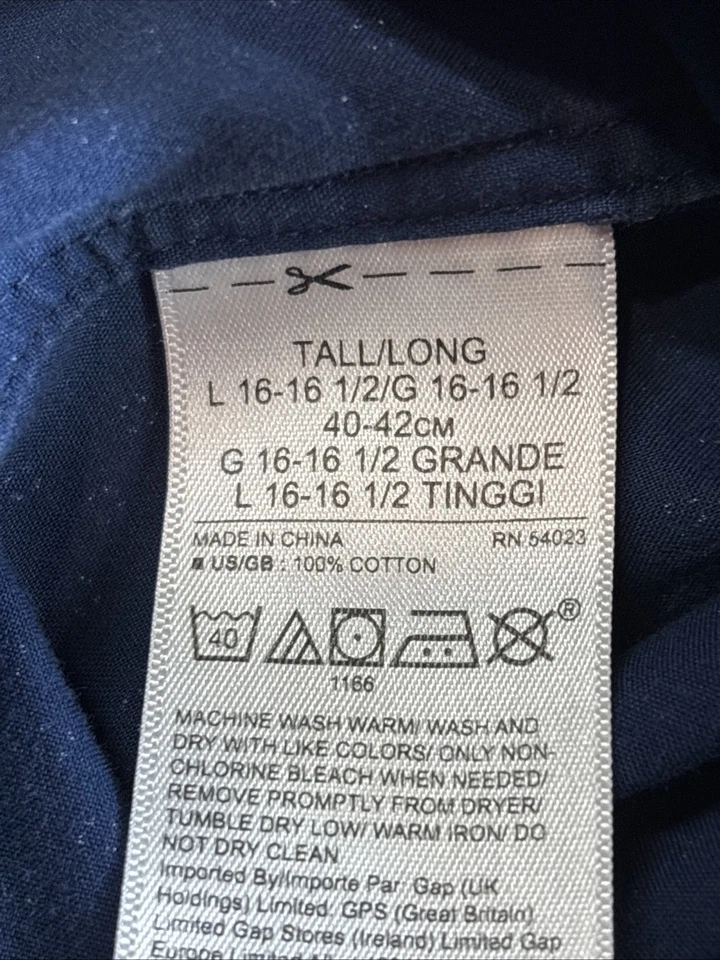 Camisa social Banana Republic sem ferro sob medida slim fit geométrica grande alta azul - Imagem 3 de 4