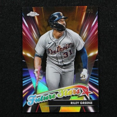 2024 Topps Chrome - Riley Greene - /50 - Gold - Future Stars - #FS-16