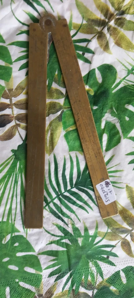 PIED DE ROY? REGLE DE PROPORTION EN LAITON XVIIIème ? - Photo 2/4