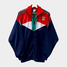 SL Benfica football track top jacket 1997 1998 Adidas Red Navy Adults L Large