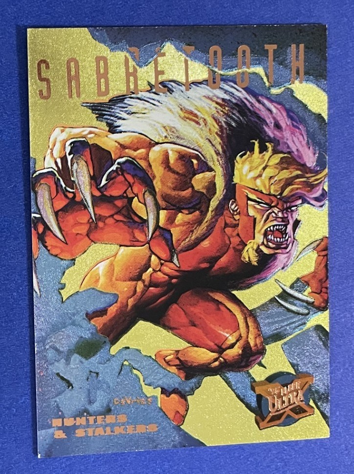 1995 Fleer Ultra X-Men Hunters and Stalkers # 6 Sabretooth Gold