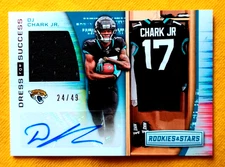 DJ CHARK 2018 ROOKIES AND STARS DRESS FOR SUCCESS RC PATCH AUTO /49
