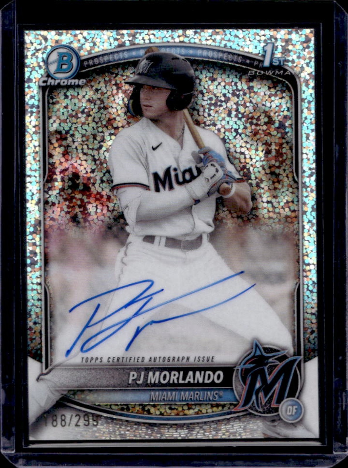 2025 Bowman PJ Morlando Chrome Auto Speckle Refractor 1st #188/299