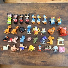 Lot of 33 Vintage Wind-Up Toys Mickey Donald Pluto Smurf Mixed Characters