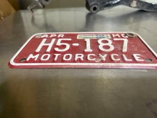 vintage motorcycle license plate