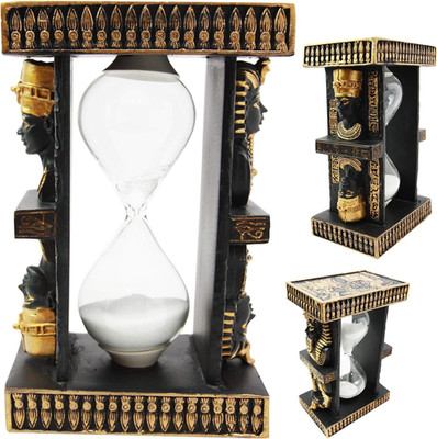 Egyptian King Pharaoh Tutankhamun and Queen Nefertiti Sandtimer Desktop Figurine