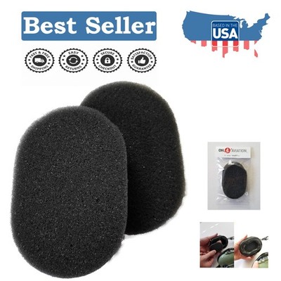 Black Foam Insert for Aviation Headsets - Compatible with David Clark