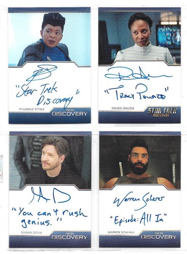 Star Trek Discovery temporada 4 - selección de tarjetas autógrafos y reliquias casi nuevo Rittenhouse - Imagen 4 de 79